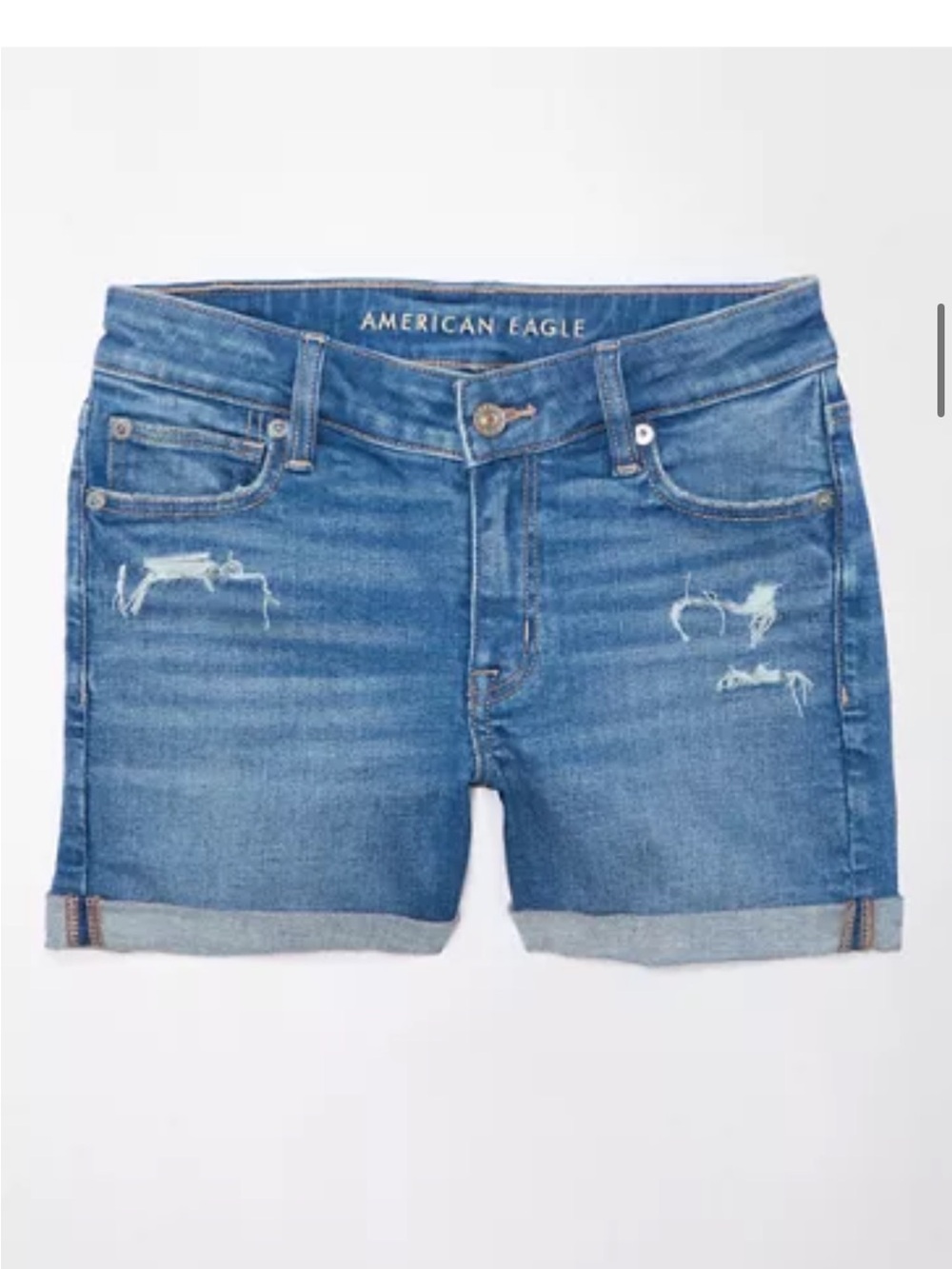 American Eagle Strigid Super High-Waisted Relaxed Denim Short